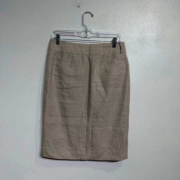 Banana Republic Tan Mini Pencil Skirt Sz 6 - Picture 9 of 12